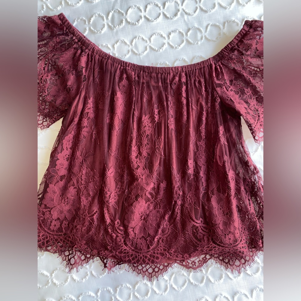 Off the Shoulder Lace Top